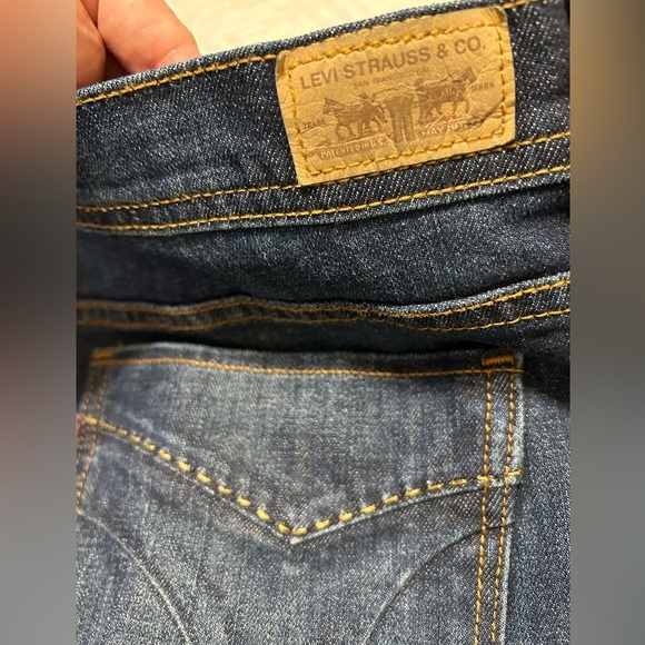 Levi’s Classic Straight Leg Jeans Women’s 14M Dark Wash Stretch Denim - Picture 5 of 15